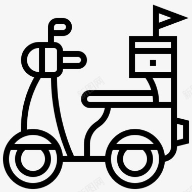 自行车送货快递免费图标图标