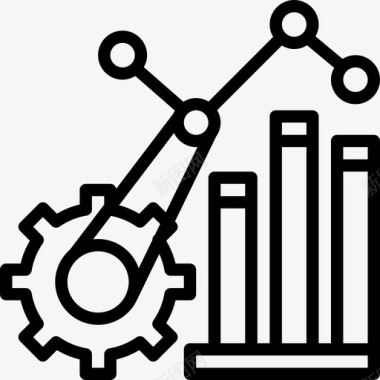 着陆网络技术线性图标图标