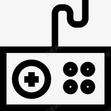 游戏板媒体技术10线性图标图标