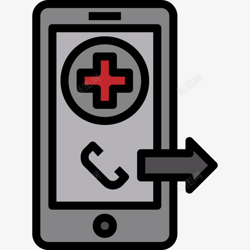 紧急呼叫药物16线状颜色图标svg_新图网 https://ixintu.com 紧急呼叫 线状颜色 药物16