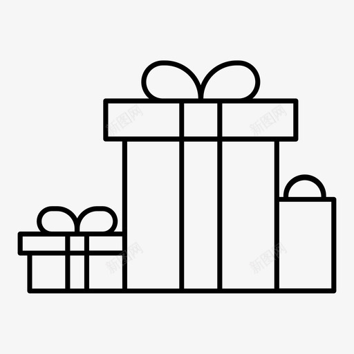 礼物圣诞节十二月图标svg_新图网 https://ixintu.com 十二月 圣诞节 礼物 节日 节日图标
