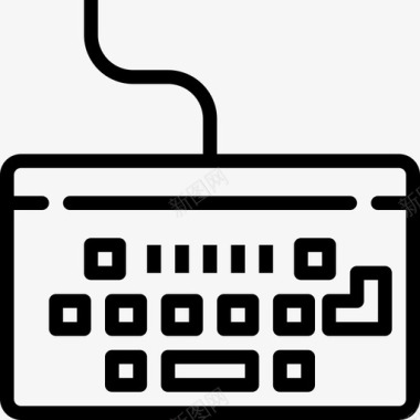 键盘计算机硬件3线性图标图标
