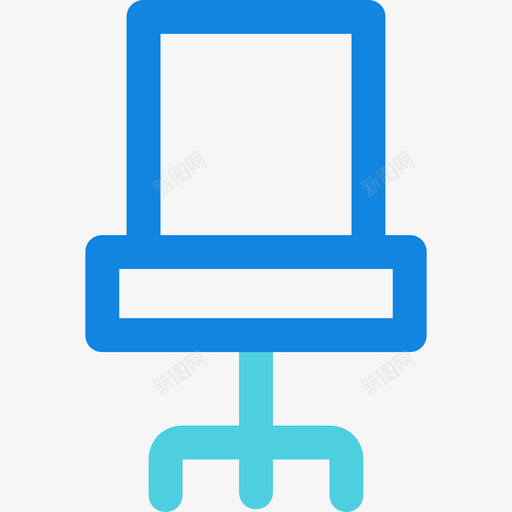椅子家居元素4线性蓝色图标svg_新图网 https://ixintu.com 家居元素4 椅子 线性蓝色