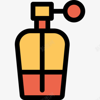 香水美容和spa6线性颜色橙色图标图标
