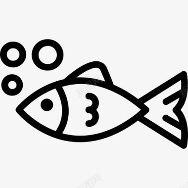 鱼潜水5直线型图标图标