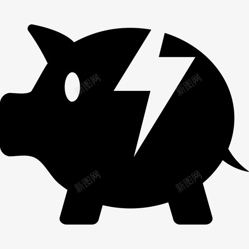 坏了的小猪罐生意钱图标svg_新图网 https://ixintu.com 坏了的小猪罐 小猪罐 生意 税 税实心图标 钱