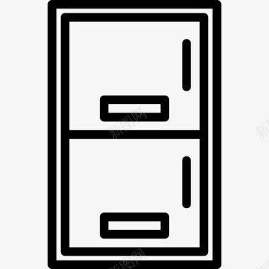 储物柜文具和办公室4直线型图标图标