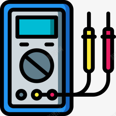 电压表功率和能量5线性颜色图标图标