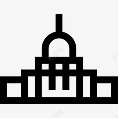 国会大厦纪念碑17号直线形图标图标