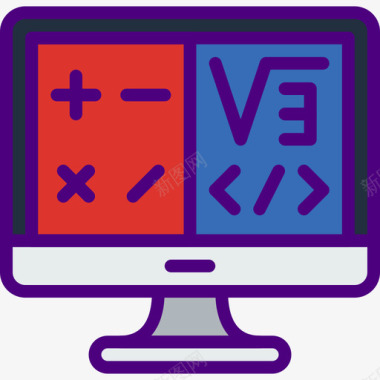 数学教育137线颜色图标图标