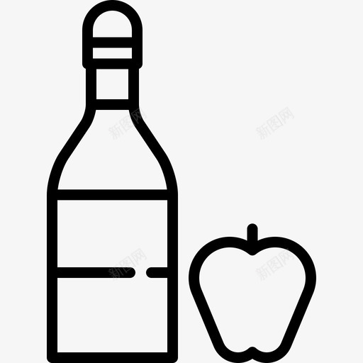 苹果酒西班牙酒直系酒图标svg_新图网 https://ixintu.com 直系酒 苹果酒 西班牙酒