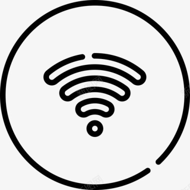 Wifi通知9线性图标图标