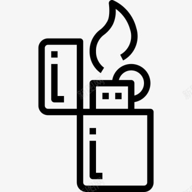打火机野营36直线型图标图标