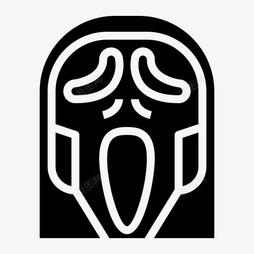 连环杀手恐怖电影图标svg_新图网 https://ixintu.com 尖叫 幽灵怪物固体 恐怖 电影 连环杀手