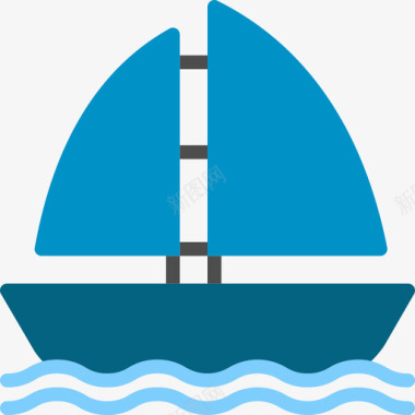 帆船运输99扁平图标图标