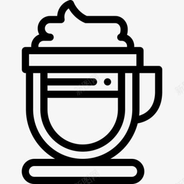 卡布奇诺咖啡店40直式图标图标