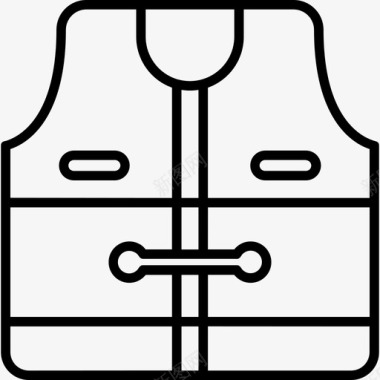 救生衣潜水7直线型图标图标