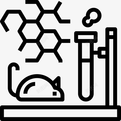 动物试验遗传学和生物工程线性图标svg_新图网 https://ixintu.com 动物试验 线性 遗传学和生物工程