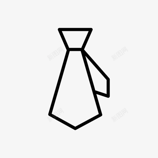 领带商人时尚图标svg_新图网 https://ixintu.com 商人 时尚 男性 简单的线条图标 领带
