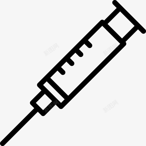 注射器牙科8线性图标svg_新图网 https://ixintu.com 注射器 牙科8 线性