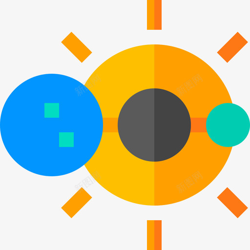 太阳系空间80平坦图标svg_新图网 https://ixintu.com 太阳系 平坦 空间80