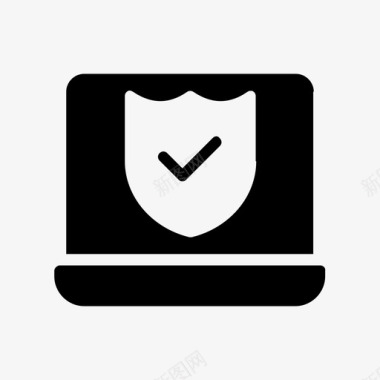 笔记本电脑保护电脑安全图标图标