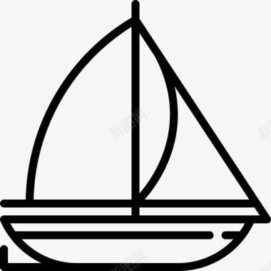 帆船西班牙语直线型图标图标