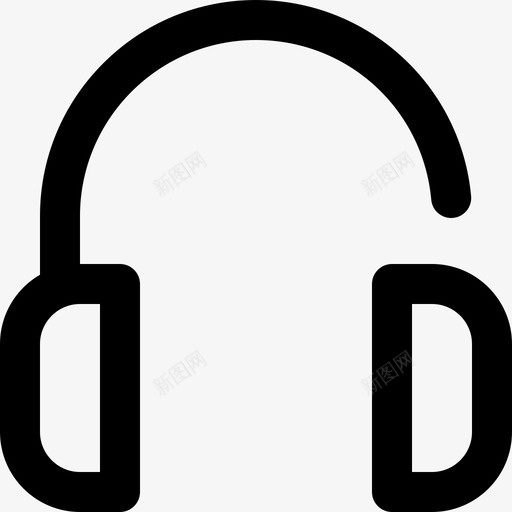 耳机用户界面25轮廓图标svg_新图网 https://ixintu.com 用户界面25 耳机 轮廓