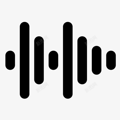 语音音频音乐图标svg_新图网 https://ixintu.com 声波 语音 音乐 音乐字形 音频