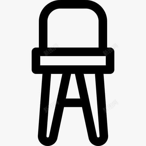 高脚椅婴儿46岁直线型图标svg_新图网 https://ixintu.com 婴儿46岁 直线型 高脚椅
