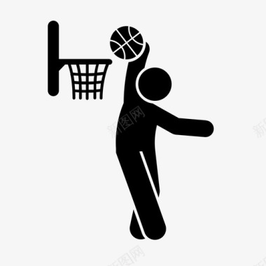 篮球上篮投篮图标图标