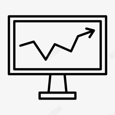 分析增长统计图标图标