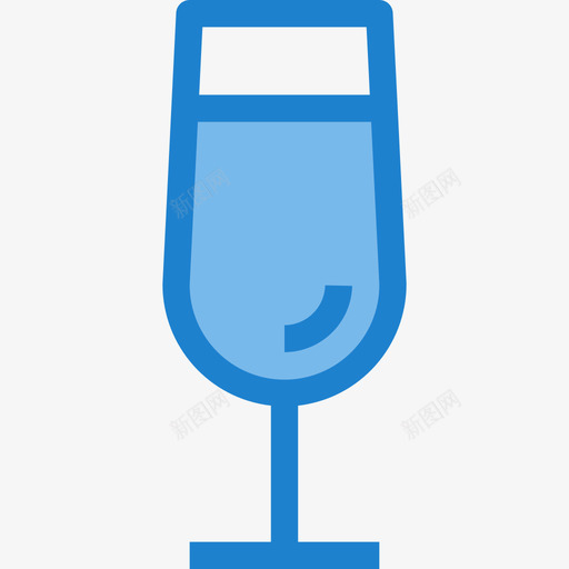 香槟饮料11蓝色图标svg_新图网 https://ixintu.com 蓝色 饮料11 香槟
