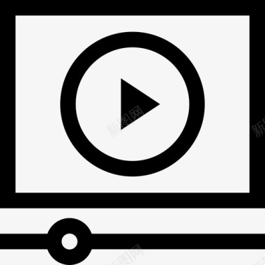 视频播放器音频和视频版本3线性图标图标