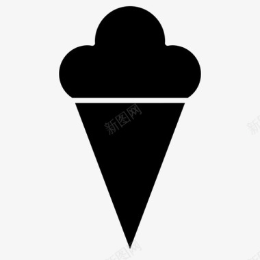 冰淇淋玉米角冰淇淋蛋卷图标图标