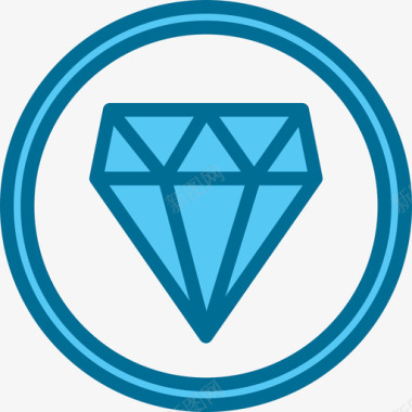 钻石商务248蓝色图标图标