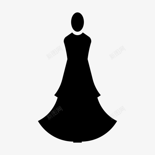 女人衣服时尚图标svg_新图网 https://ixintu.com 公主 女人 婚礼 性别 时尚 衣服