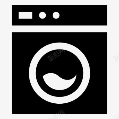 洗衣机即时洗衣机纺纱机图标图标