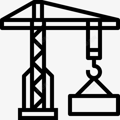 起重机结构70直线图标svg_新图网 https://ixintu.com 直线 结构70 起重机