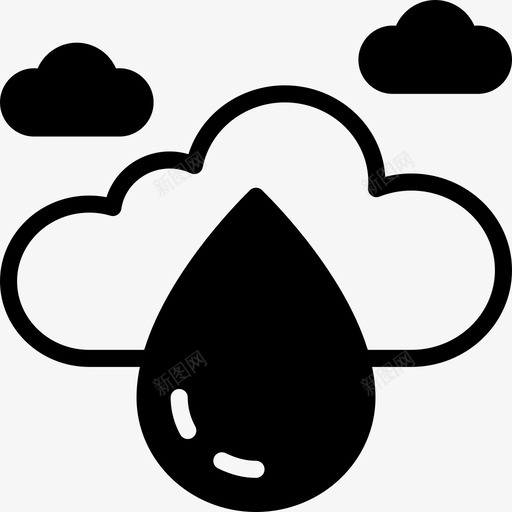 雨143号天气固体图标svg_新图网 https://ixintu.com 143号天气 固体 雨