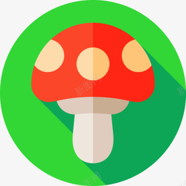 蘑菇烧烤27扁平图标图标