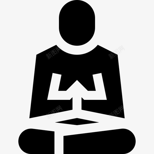 冥想瑜伽和正中2充满图标svg_新图网 https://ixintu.com 充满 冥想 瑜伽和正中2