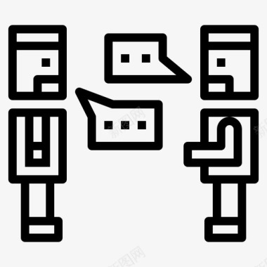 谈判谈话会议图标图标