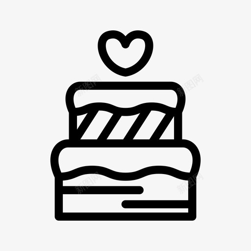 结婚蛋糕周年纪念活动图标svg_新图网 https://ixintu.com 周年纪念 活动 爱情 结婚蛋糕