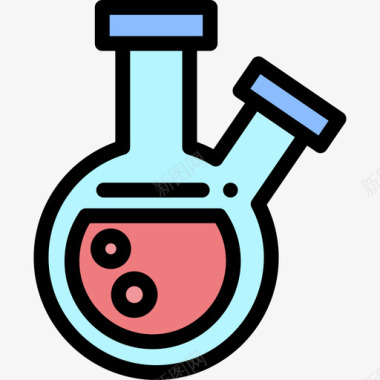 烧瓶化学20线性颜色图标图标