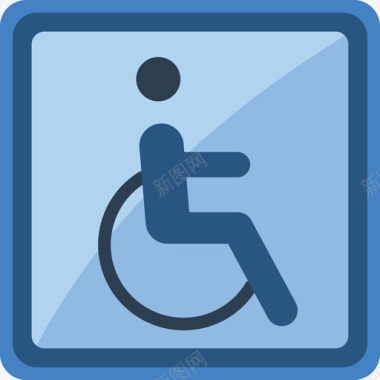 残疾位置10平坦图标图标