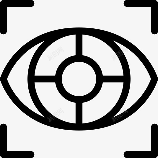 眼睛扫描vr2线性图标svg_新图网 https://ixintu.com vr2 眼睛扫描 线性