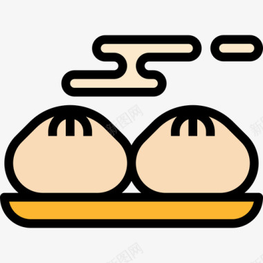 饺子食品98原色图标图标