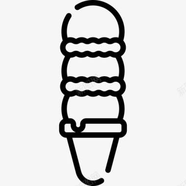 冰淇淋冰淇淋16直线型图标图标