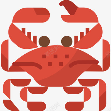 螃蟹食物71扁平图标图标